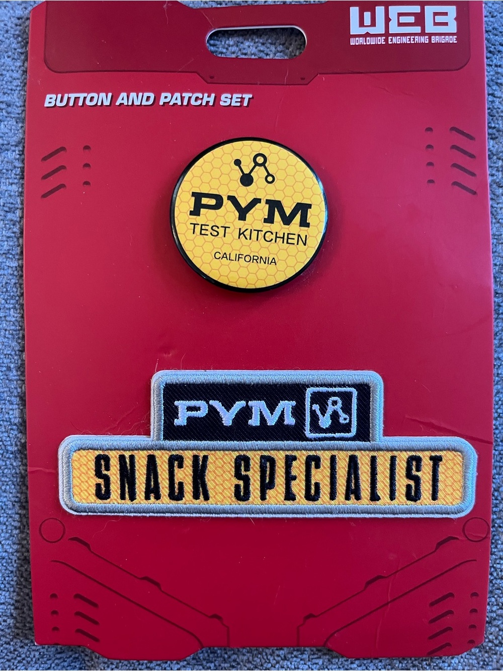 Disney Avengers Campus Pym Test Kitchen Snack Specialist Button & Patch Set